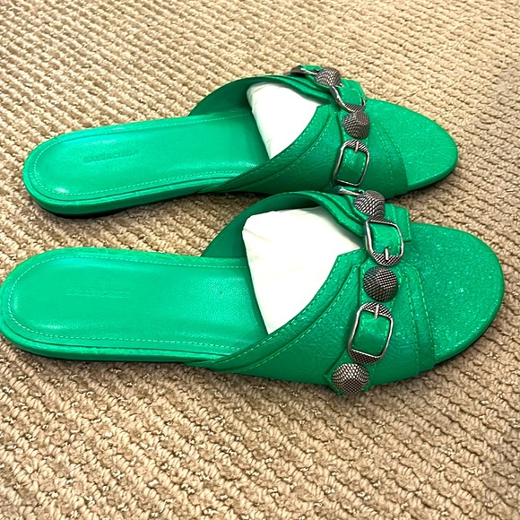 Balenciaga cagole sandal flat green - Picture 5 of 9